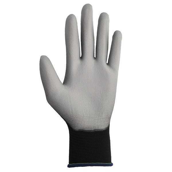 Kleenguard Polyurethane Coated Gloves, Palm Coverage, Black/Gray, XS, PR 47097