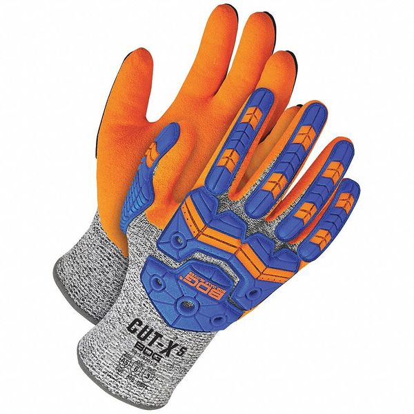 Bdg Grey HPPE Orange Sandy Nitrile Palm Impact, Size XL (10) 99-1-9791-10