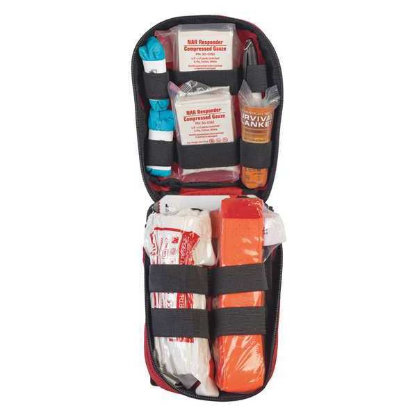 North American Rescue Bleeding Control Kit, 12pcs, 5x7", Red 80-0453