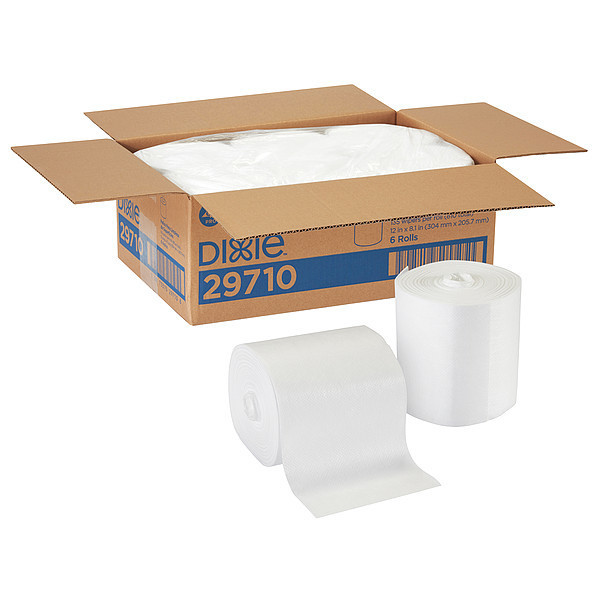 Georgia-Pacific Dry Wipe Roll, White, Polypropylene, 135 Wipes, 12 in x 8 7/64 in, 6 PK 29710