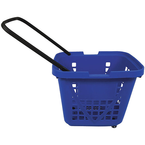Shopping Basket Rolling Hand Basket, PP, Blue, 20 5/64 in 114815AZU0