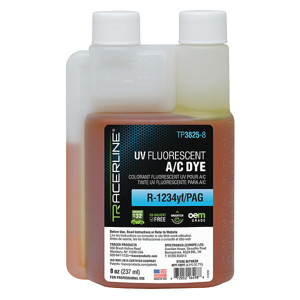 Tracerline UV Leak Detection Dye, 8 oz. Size TP3825-8
