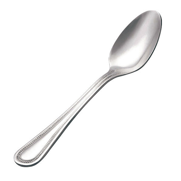 Vollrath Bouillon Spoon, 6.12 in L, Silver, PK12 48225