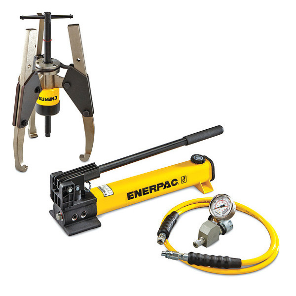 Enerpac GPS14H, 14 Ton, Hydraulic Sync Grip Puller Set with Hand Pump GPS14H