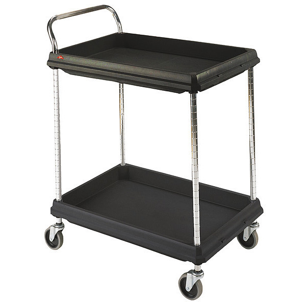 Instock Laboratory Utility Deep Ledge Cart, Black GRBC2636-2DBL