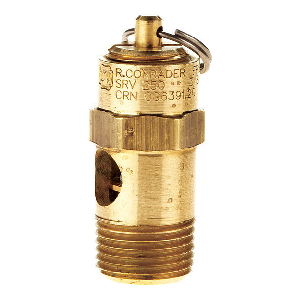 Conrader Pressure Relief Valve, Brass Ball 5663B-CE-250
