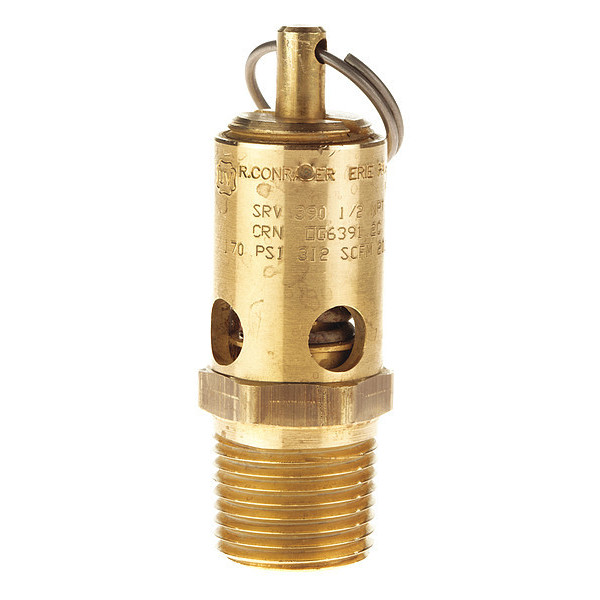 Conrader Air Safety Valve, 1/2" (M) NPT Inlet srv390-12-060 sst