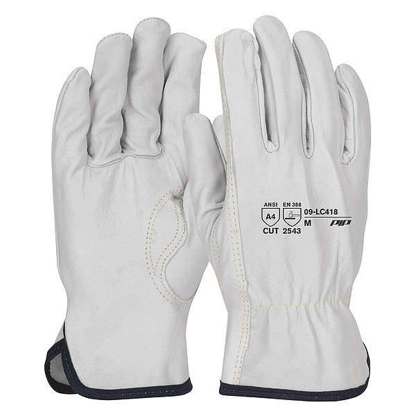 Pip Leather Gloves, XL, Gunn Cut, PR, PK12 09-LC418/XL