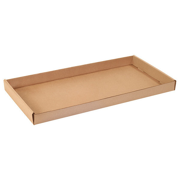 Zoro Select Corrugated Trays, 24" x 12" x 1 3/4", Kraft, 50/Bundle 55VL32