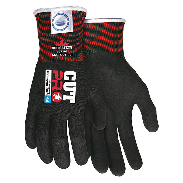 Mcr Safety Cut-Resistant Gloves, M Glove Size, PK12 90730M