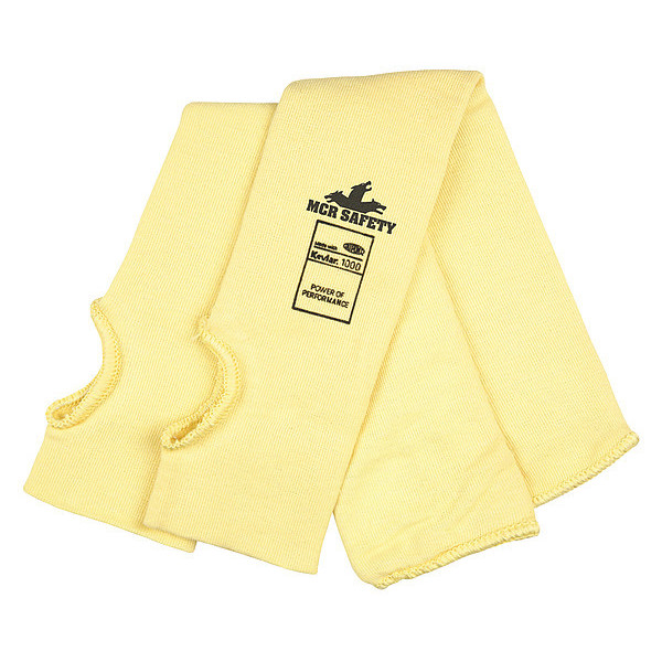 Mcr Safety Cut-Resistant Sleeve, Yellow, L Size 9378KFT