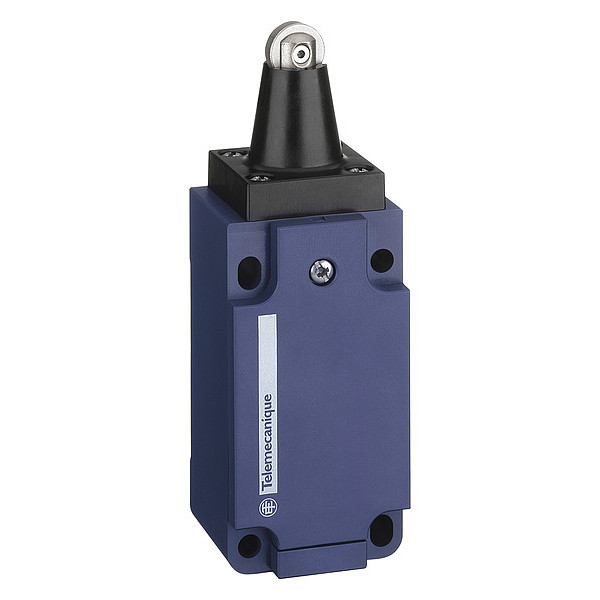 Telemecanique Sensors Limit Switch, Plunger, Roller, 1NC/1NO, 3A @ 240V AC, Actuator Location: Top XCKS102H7