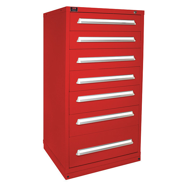 Lyon ModDrwrCab, 59.25"x30"x28", Red, 7Drwr HHM683030000GIL