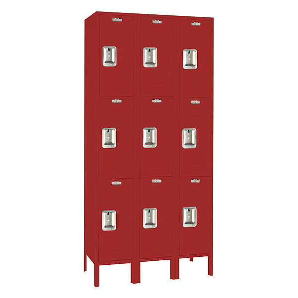 Lyon Wardrobe Locker, (2) Tier, (3) Wide, Steel, Powder Coated Finish, 45 in W, 15 in D, 78 in H YFC52523I