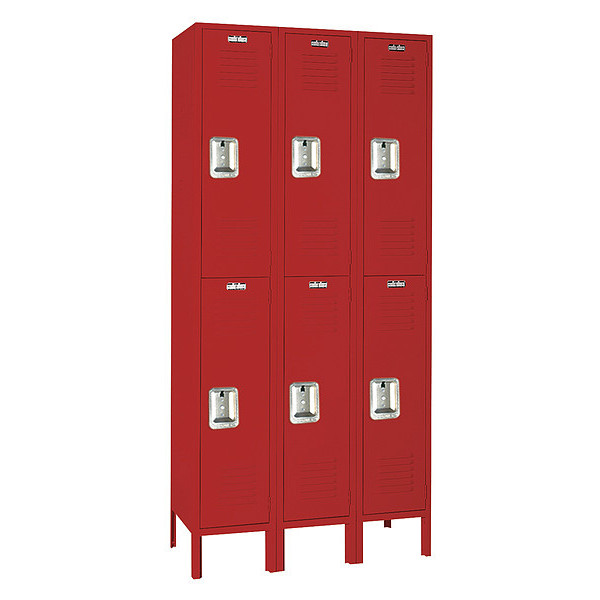 Lyon Wardrobe Locker, (2) Tier, (3) Wide, Steel, Powder Coated Finish, 36 in W, 15 in D, 78 in H YFC52123I