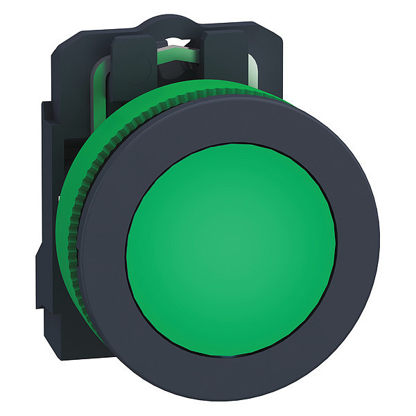 Schneider Electric Pilot Light, Green, 30mm, LED XB5FVG3