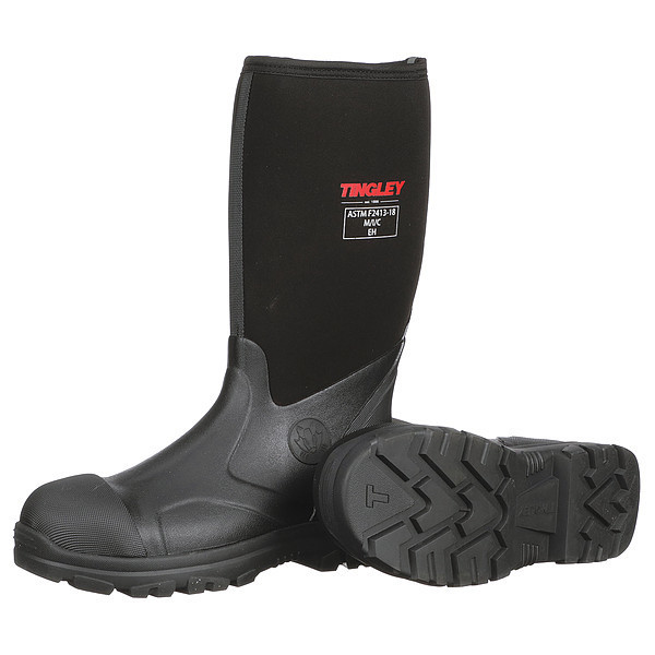 Tingley Rubber Boot, Men's, 8, Knee, Black, PR 87251