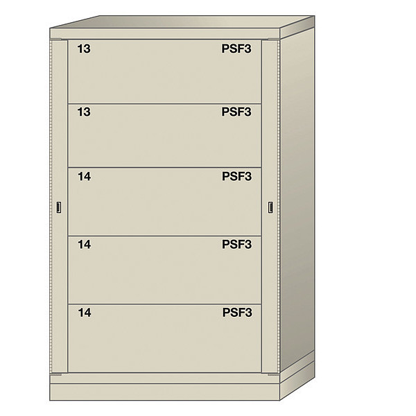 Lyon Gear Locker, Beige, Powder Coated Finish, 36 3/8 in W, 28 1/4 in D, 59 1/4 in H PPN6836300WPNI