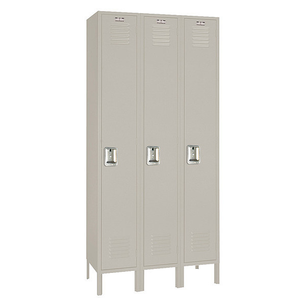 Lyon Wardrobe Locker, (1) Tier, (3) Wide, Steel, Powder Coated Finish, 36 in W, 15 in D, 78 in H 7GC50323SU