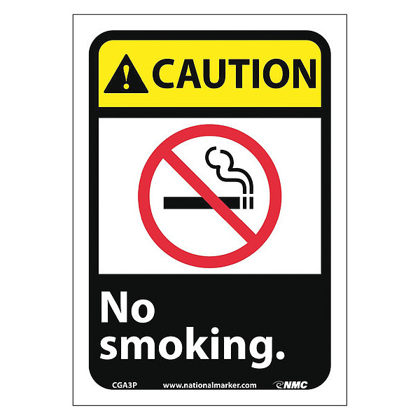 Nmc Caution No Smoking Sign, CGA3P CGA3P