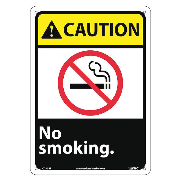 Nmc Caution No Smoking Sign, CGA3RB CGA3RB