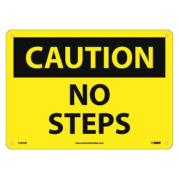 Nmc Caution No Steps Sign, C565AB C565AB
