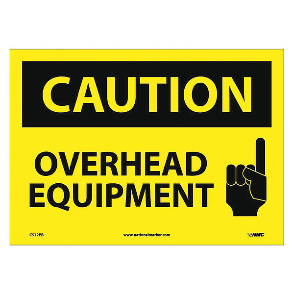 Nmc Caution Overhead Equipment Sign C572PB
