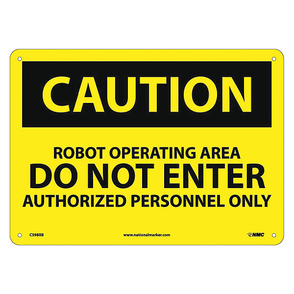 Nmc Caution Robot Operating Area Do Not Enter Sign C398RB