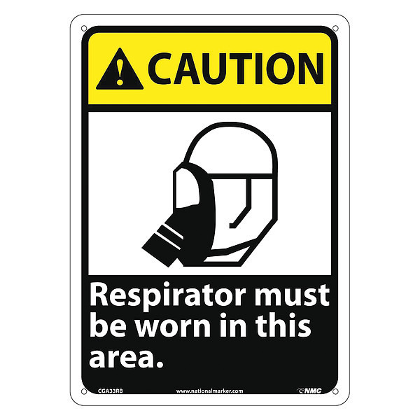 Nmc Caution Respirator Must Be Worn In This Area Sign CGA33RB