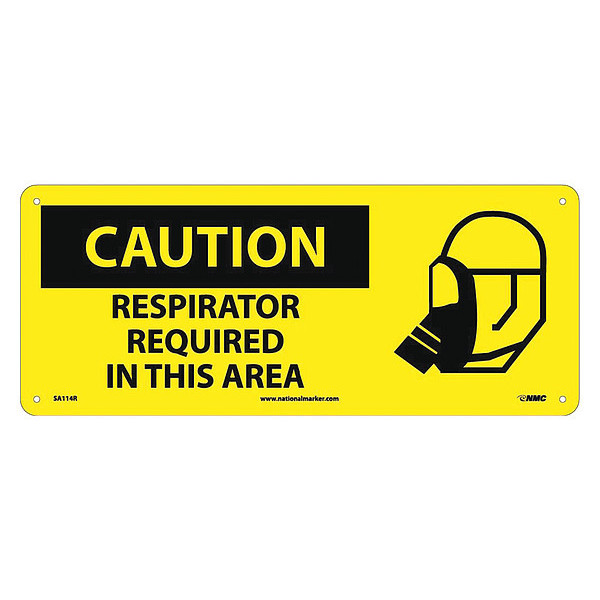 Nmc Caution Respirator Required In This Area Sign SA114R