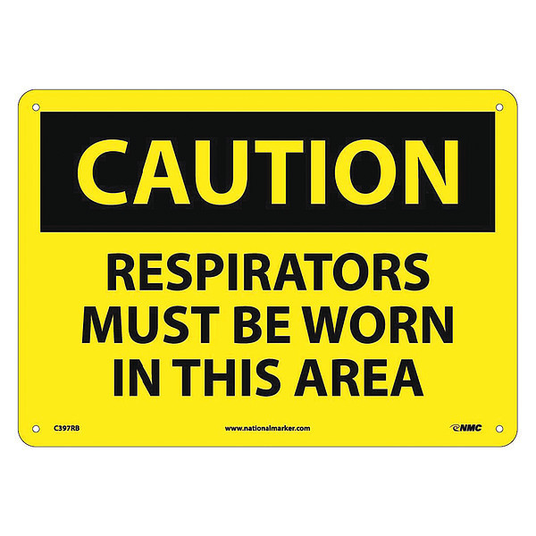 Nmc Caution Respirators Must Be Worn In This Area Sign C397RB