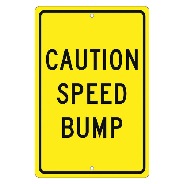 Nmc Caution Speed Bump Sign, TM136H TM136H