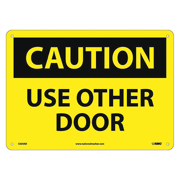 Nmc Caution Use Other Door Sign, C630AB C630AB