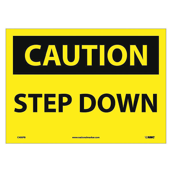 Nmc Caution Step Down Sign, C400PB C400PB