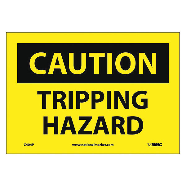 Nmc Caution Tripping Hazard Sign, C404P C404P
