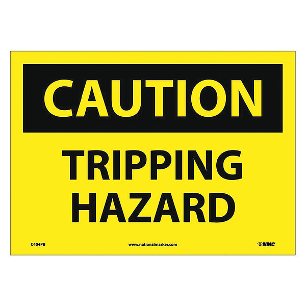 Nmc Caution Tripping Hazard Sign, C404PB C404PB