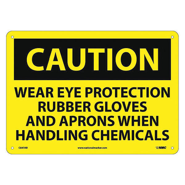 Nmc Caution Wear Ppe When Handling Chemicals Sign C647AB