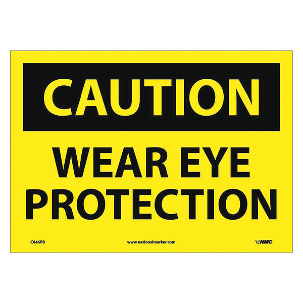 Nmc Caution Wear Eye Protection Sign C646PB