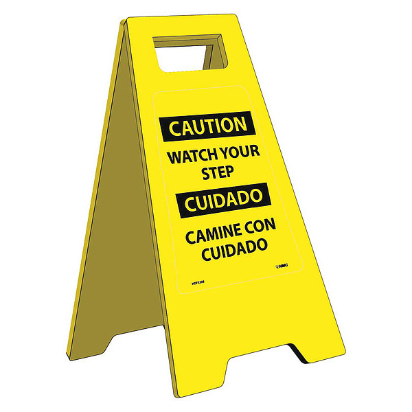 Nmc Caution Watch Your Step - Bilingual Heavy Duty Floor Stand HDFS208