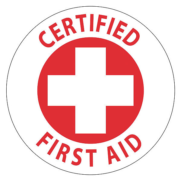 Nmc Certified First Aid Hard Hat Emblem, Pk25 HH35R