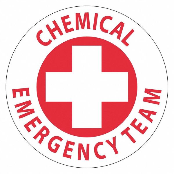 Nmc Chemical Emergency Team Hard Hat Emblem, Pk25 HH36