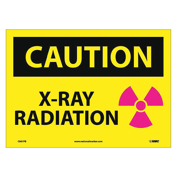 Nmc Caution X-Ray Radiation Sign C661PB