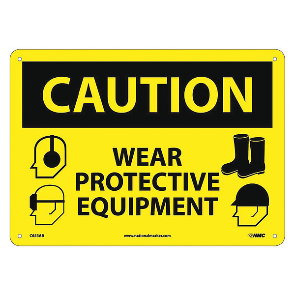 Nmc Caution Wear Protective Equipment Sign C653AB