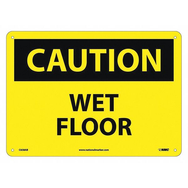 Nmc Caution Wet Floor Sign, C658AB C658AB