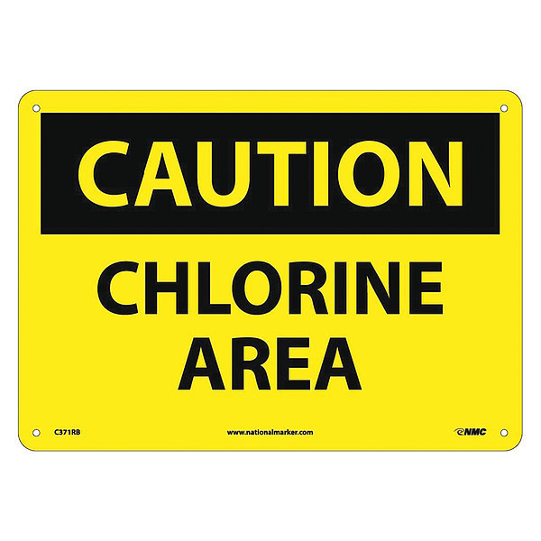 Nmc Chlorine Area Sign, C371RB C371RB