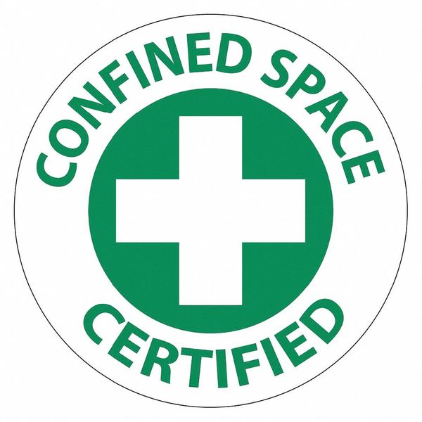 Nmc Confined Space Certified Hard Hat Emblem, Pk25 HH114