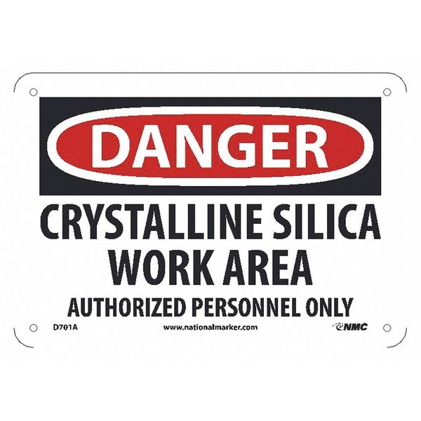 Nmc Crystalline Silica Sign, D701A D701A