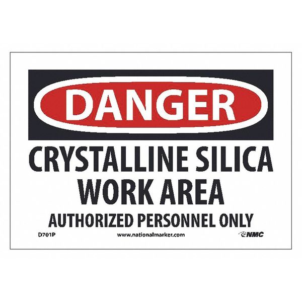 Nmc Crystalline Silica Sign, D701P D701P