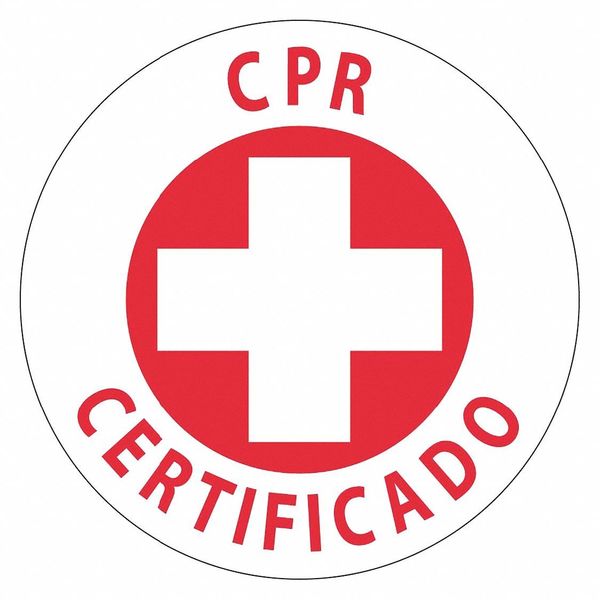 Nmc CPR Certificado Hard Hat Emblem, Pk25 HH39