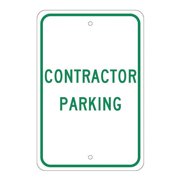Nmc Contractor Parking Sign, TM50J TM50J